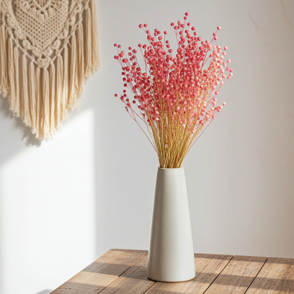 Sušený Len Růžová – romantická přírodní dekorace